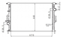 FORD S80 2.4D/2.4B;VOLVO S/V 60 /2.4D2.4B;XC40/ radiator