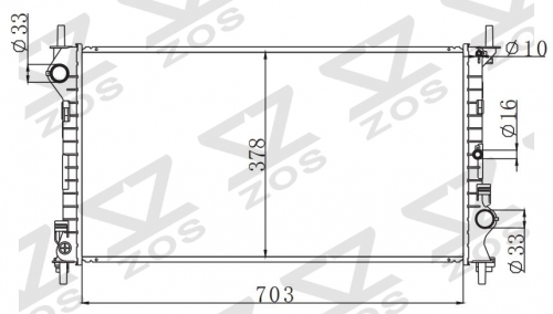 FORD TRANSIT VII CONNECT 1.8Di 2000-2002 MT radiator