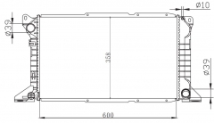 FORD TRANSIT 2.5TD D 1994- MT radiator