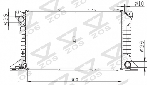 FORD TRANSIT 2.5TD D 1994- MT radiator