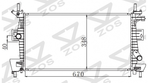 FORD FOCUS 1.6/1.8/2.0 2009 MT radiator