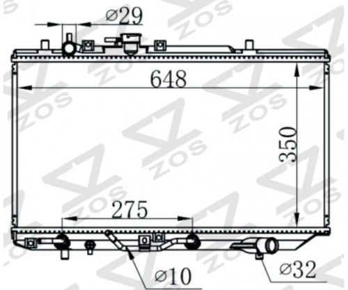 FORD ASPIRE BASE L4 1.3L 94-97 AT radiator
