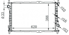 FORD TRANSIT CONNECT70 HP 02- MT radiator