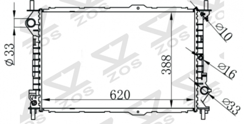 FORD TRANSIT CONNECT70 HP 02- MT radiator