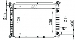 FORD PREVIA 2.4G TCR10 1990-1996 AT radiator