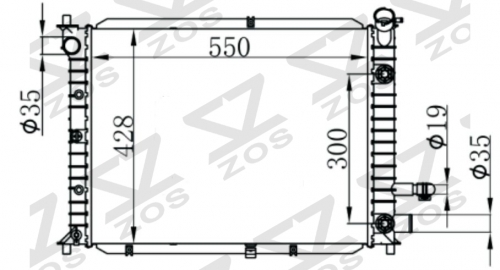 FORD PREVIA 2.4G TCR10 1990-1996 AT radiator