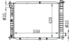 FORD PREVIA 2.4G TCR10 1990-1996 AT radiator