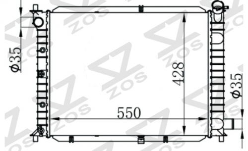 FORD PREVIA 2.4G TCR10 1990-1996 AT radiator
