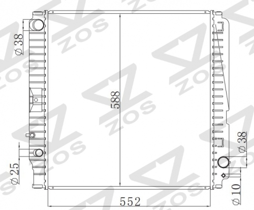 FORD AVIATOR V8-281 4.6L' 2003-2005 MT radiator
