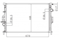 FORD S80 2.4D/2.4B;VOLVO S/V 60 /2.4D2.4B;XC40/2.4B/LANDROVER FRILANDER 2.0D/2.0B 2009 MT radiator