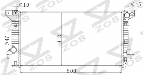 FORD Expedition 5.4L 2007- AT radiator