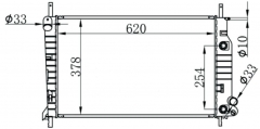 FORD CONTOUR GL L4 2.0LV6 2.5L 95-08 AT radiator