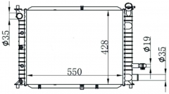 FORD ESCORT LX/SE L4 2.0L 98-00 MT radiator