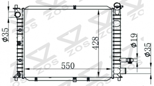 FORD ESCORT LX/SE L4 2.0L 98-00 MT radiator