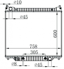 FORD E-150 BASEV8 4.6L 97-12 AT radiator