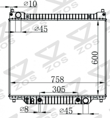 FORD E-150 BASEV8 4.6L 97-12 AT radiator