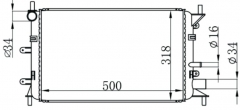FORD ESCORT 1.4CFi 94-95 MT radiator