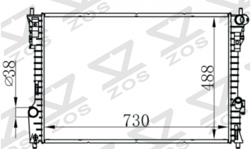 FORD FLEX/MKT 3.5L V610-12 MT radiator