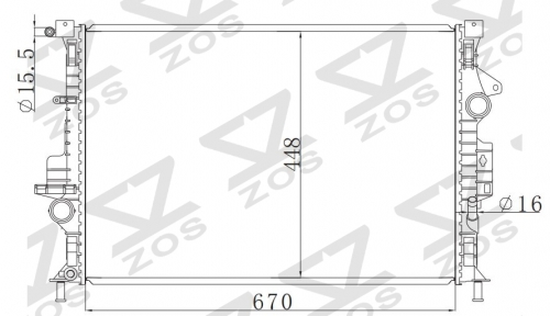FORD Escape S Plus L4 2.5L radiator