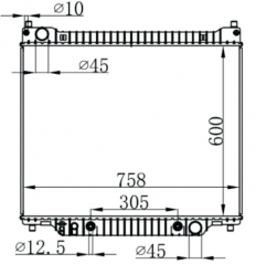 FORD E-150 BASE V8 4.6L 97-12 AT radiator