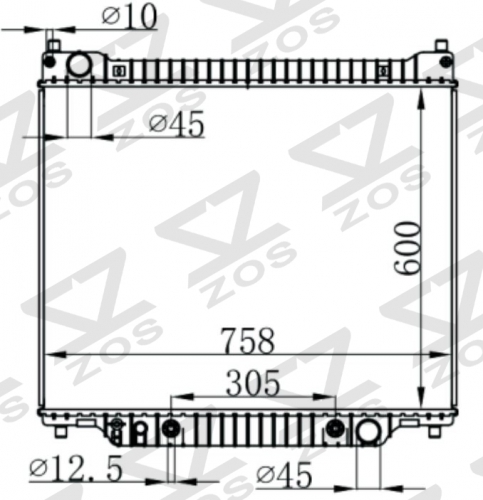 FORD E-150 BASE V8 4.6L 97-12 AT radiator