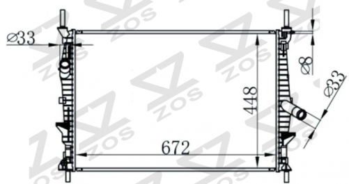 FORD TRANSIT BUS 2.4L 06- MT radiator