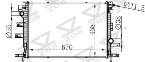 FORD 金牛座 2.7T 15- MT radiator