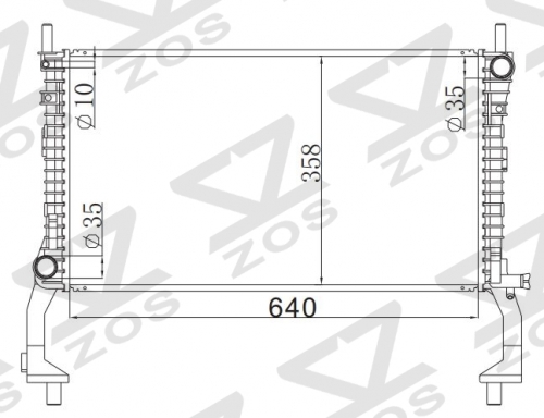 FORD MUSTANG 2015-2016 AT radiator