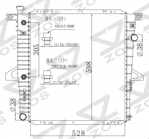 FORD RANGER, ‘08-11 AT radiator
