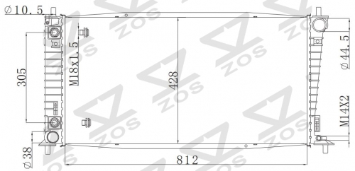 FORD Expedition Eddie Bauer V8 5.4L radiator