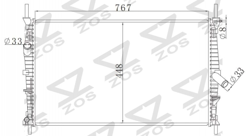 FORD TRANSIT (TTG)2.2TDCI 2013- MT radiator
