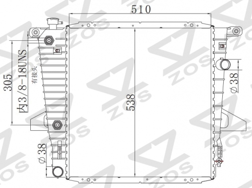 FORD EXPLOREE/MOUNTAMEER 1997-2001 AT radiator