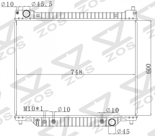 FORD F-250 XL V8 7.3L 95-97 AT radiator