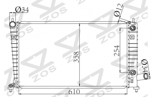 SAAB 9-5 2.0i 16V TURBO B205L(G) 1997- AT radiator