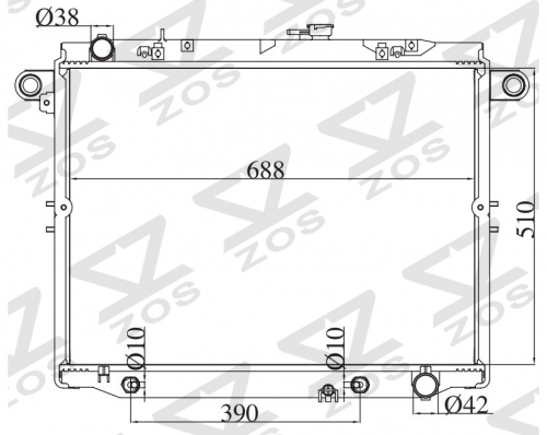 TOYOTA LANDCRUISER HDJ101K 1998-2002 AT radiator