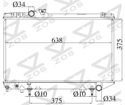 TOYOTA SUPRA /SOARER/LEXUS SC 1986-1993 AT radiator