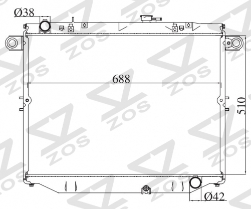 TOYOTA HIACE(GAS) 1998-1999 MT radiator