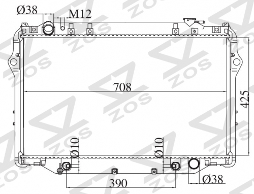 TOYOTA LANDCRUISER 4.2D HDJ81 1996-1998 AT radiator