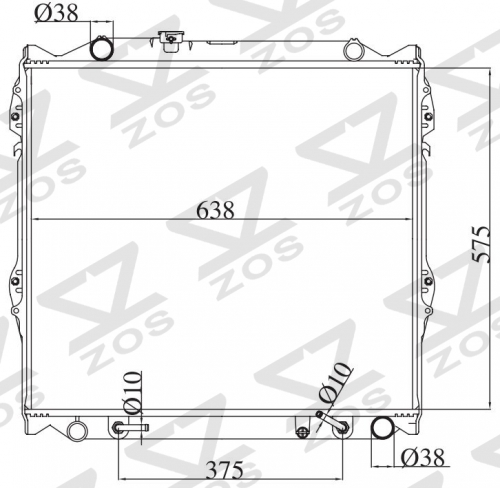 TOYOTA LANDCRUIESER PRADO 3.0D/HILUX SURF/4RUNNER KZN 1995-1997 AT radiator