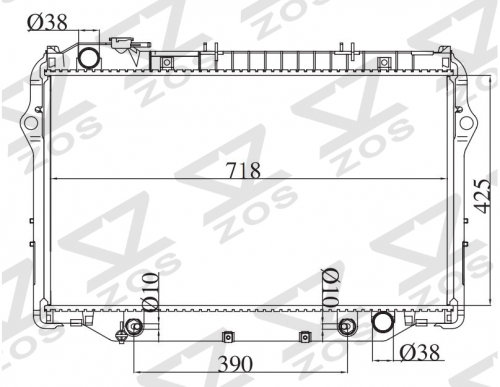 TOYOTA LANDCRUISER FJ80 1990-1993 AT radiator