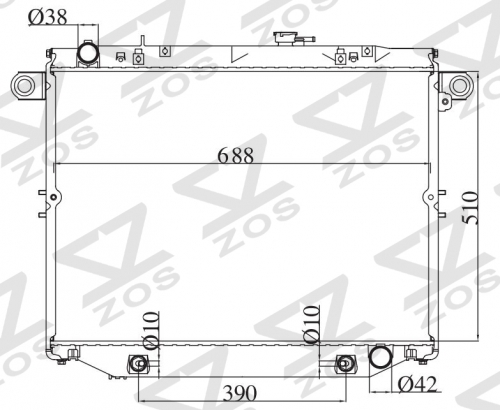 TOYOTA LANDCRUISER FJ100/VZJ100 1998-2002 AT radiator