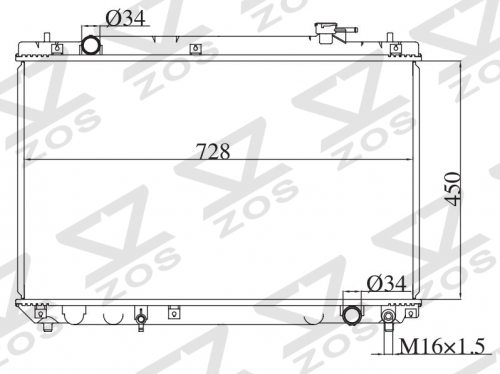 TOYOTA HIACE(DIESEL) 1998-1999 MT radiator