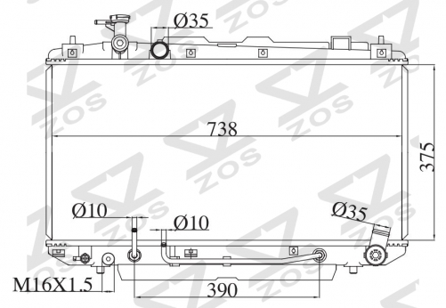TOYOTA RAV4 2.0G ACA 2000-2003 AT radiator