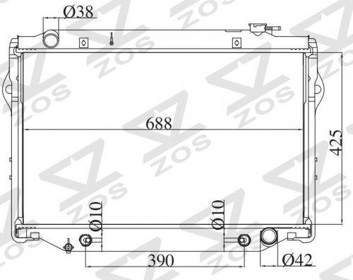 TOYOTA LANDCRUISER 1995-1998 AT radiator
