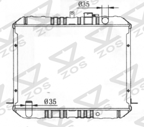 TOYOTA HIACE 2.4D 2Y 1986-1989 MT radiator