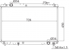 TOYOTA HIACE(DIESEL) 1998-1999 MT radiator
