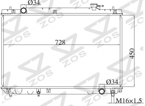 TOYOTA HIACE(DIESEL) 1998-1999 MT radiator