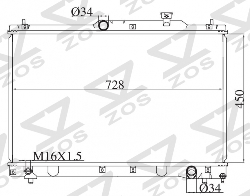 TOYOTA HIACE(GAS) 1998-1999 MT radiator