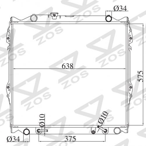 TOYOTA LANDCRUISER PARADO 2.7 3.4G/4 RUNNER VZJ95 1996-1999 AT radiator