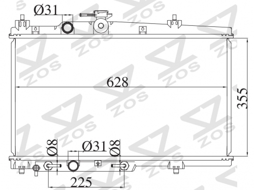 TOYOTA VIOS 2003- AT radiator